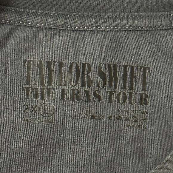 NWT The Eras International Tour Mineral Wash Gray T-Shirt sz 2XL RARE - Picture 4 of 6